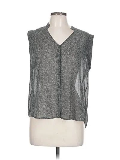 Pre-owned Sparkle & Fade Sleeveless Blouse In Gray
