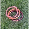 SPARKLY SOUTH WHOLESALE BEADED STRETCHY BRACELETS SET IN CHAMPAGNE/BRONZE/PEACHY ORANGE