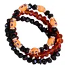 SPARKLY SOUTH WHOLESALE WOMEN'S HALLOWEEN BEADED STRETCHY BRACELET SET IN ORANGE