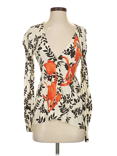 Pre-owned Sparrow 3/4 Sleeve Blouse In White