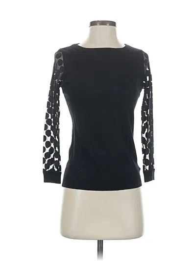 Pre-owned Sparrow 3/4 Sleeve Top Black Boatneck Tops