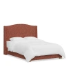 Sparrow & Wren Amalia Bed In Plush Boucle, Full In Brick