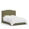Sparrow & Wren Amalia Bed In Plush Boucle, Full In Grass