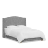 Sparrow & Wren Amalia Bed In Plush Boucle, Full In Gray