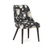 Sparrow & Wren Anita Rounded Back Dining Chair - Exclusive In Champagne Roses Black