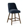 Sparrow & Wren Anita Velvet Counter Stool - Exclusive In Regal Navy
