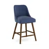 Sparrow & Wren Anita Velvet Bar Stool - 100% Exclusive In Regal Ocean