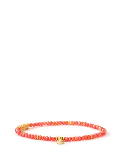 Spartina 449 3mm Stretch Bracelet In Orange
