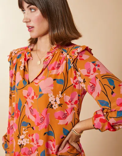 Spartina 449 Aisley Blouse Botanic Garden Floral Stems In Multi