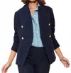Spartina 449 Athena Blazer In Slate Blue In Blue