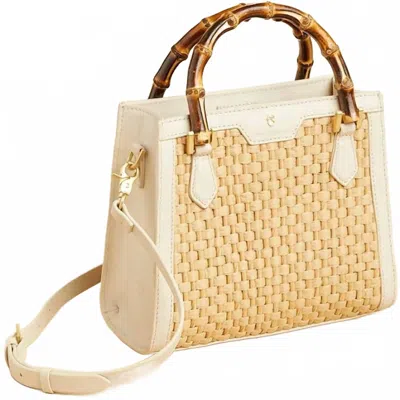 Spartina 449 Bamboo Straw Satchel Pearl In Sand
