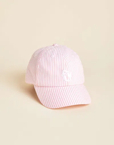 Spartina 449 Baseball Hat Mermaid/pink Stripe In Blue