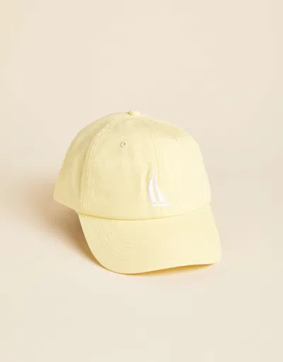 Spartina 449 Baseball Hat Sailboat/lime In Gold