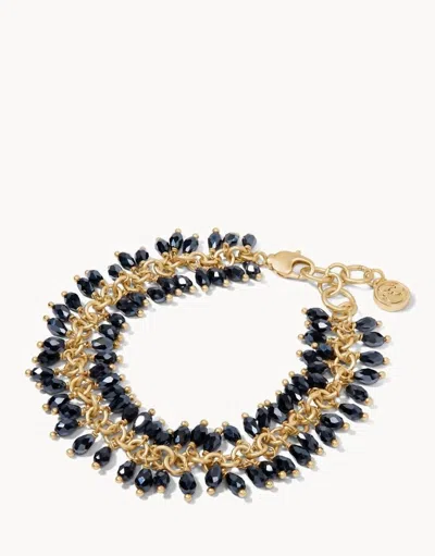 Spartina 449 Bayberry Beaded Bracelet In Navy In Black