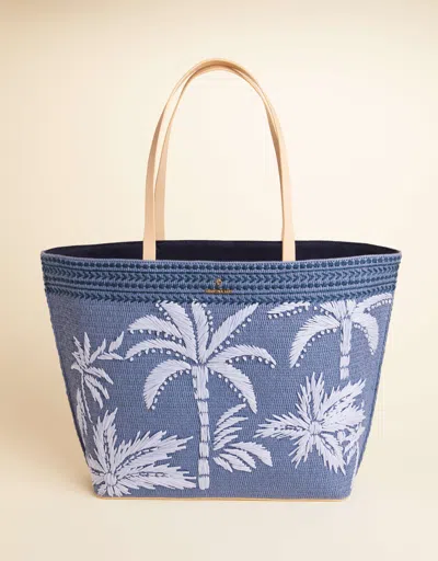 Spartina 449 Beach Tote Ogeechee Blue Palm