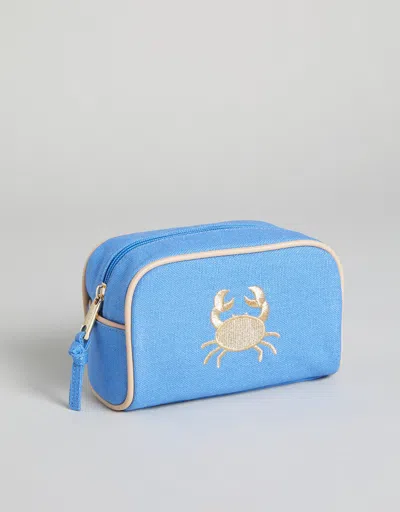 Spartina 449 Blue Travel Pouch Crab