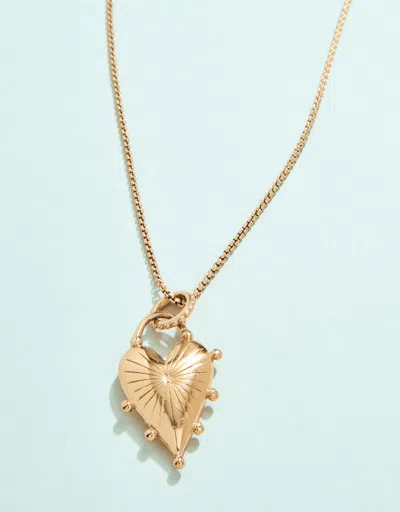 Spartina 449 Brilliant Heart Necklace 18" In Gold