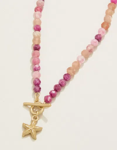 Spartina 449 Calm Waters Necklace Ruby/sunstone In Pink