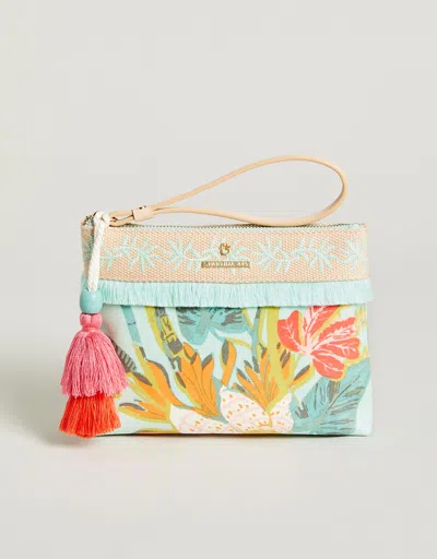 Spartina 449 Carina Wristlet Queenie Tropical Floral Sea Foam