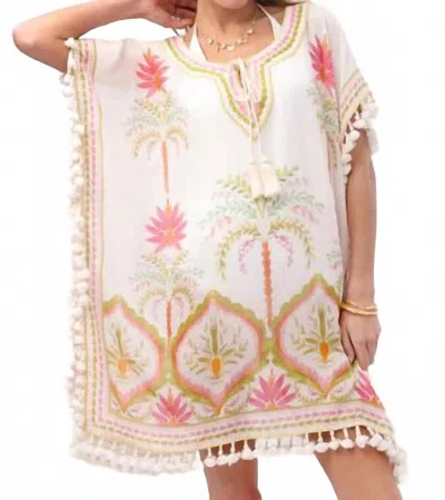 Spartina 449 Castillo Beach Kaftan Cover Up In Floral Palms In Multi