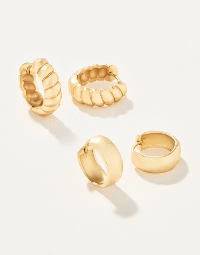 Spartina 449 Classic Hoop Earring Set In Gold
