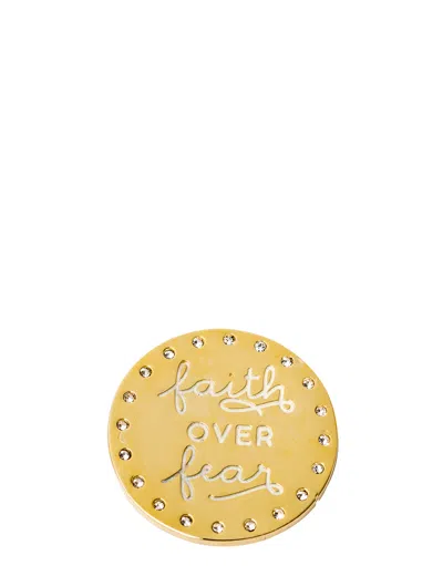 Spartina 449 Classic Locket Note Gem Faith Over Fear In Gold