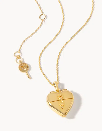 Spartina 449 Classic Open Heart Locket Necklace In Gold