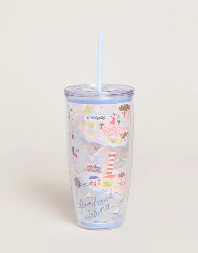 Spartina 449 Clear Drink Tumbler 24 Oz. Hilton Head In Multi