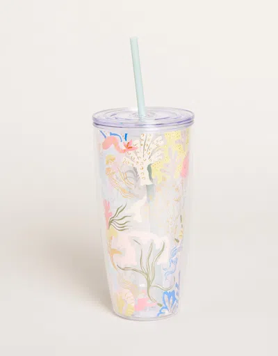 Spartina 449 Clear Drink Tumbler 24 Oz. Mermaid Sea In Multi