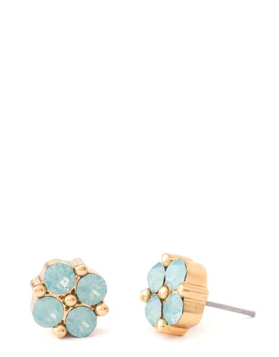 Spartina 449 Clover Gem Stud Earrings In Gold