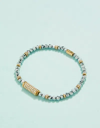 Spartina 449 Clubhouse Stretch Bracelet Crystal/silver 4mm In Blue