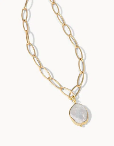 Spartina 449 Coin Pearl Chunky Necklace, 17" In Gray