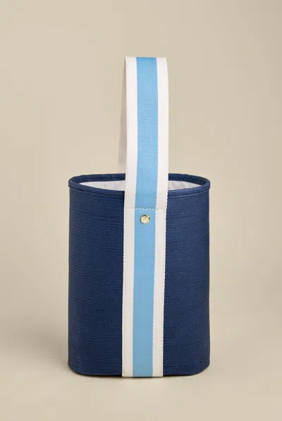 Spartina 449 Double Wine Caddy Armada Navy Blue Stripe