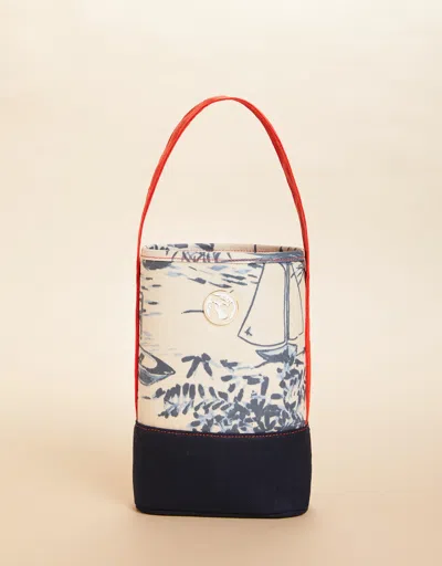 Spartina 449 Double Wine Caddy Daise Seascape In Black