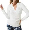 Spartina 449 Edeline Wrap Top In Pearl In White