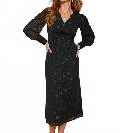 Spartina 449 Elisha Midi Dress In Black In Multi