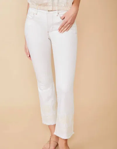 Spartina 449 Ellington Kick Flare Jean In Pearl White