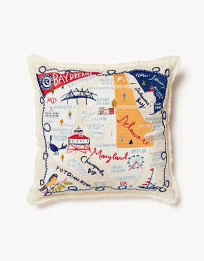 Spartina 449 Embroidered Pillow Bay Dreams