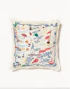 Spartina 449 Embroidered Pillow Down The Shore In Multi