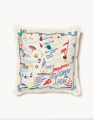 Spartina 449 Embroidered Pillow Down The Shore
