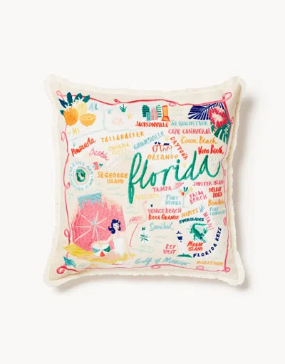 Spartina 449 Embroidered Pillow Florida
