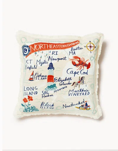 Spartina 449 Embroidered Pillow Northeastern Harbors