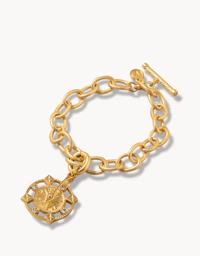 Spartina 449 Explorer Charm Bracelet In Gold