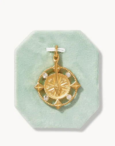 Spartina 449 Explorer Compass Crystal Charm