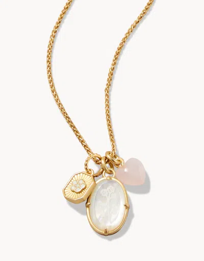 Spartina 449 Forget Me Not Charm Necklace In Gold