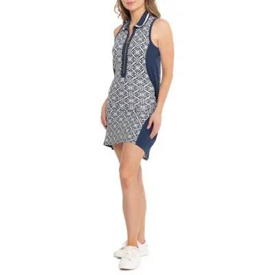 Spartina 449 Freya Zip Dress In Marsh Hens Sailor In Blue