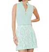 Spartina 449 Fringe Wrap Skort Clara Ikat In Sea Foam In Blue