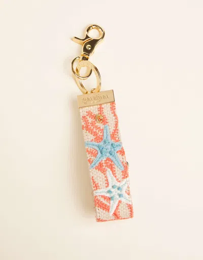 Spartina 449 Grab-n-go Keychain Ogeechee Sea Life Coral In Multi