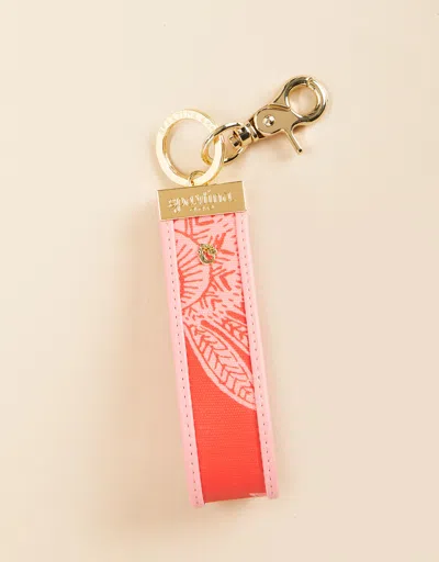 Spartina 449 Grab-n-go Keychain Palmetto Frond In Pink