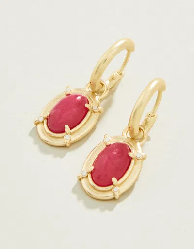 Spartina 449 Greta Convertible Hoop Earrings Pink In Gold